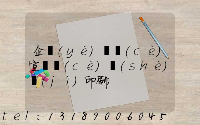 企業(yè)畫冊(cè)宣傳冊(cè)設(shè)計(jì)印刷