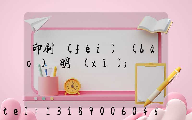 印刷費(fèi)報(bào)銷明細(xì)