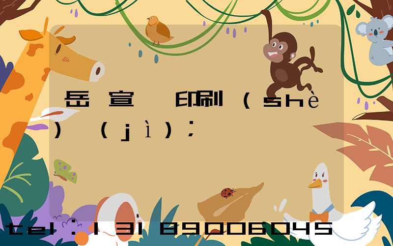 岳陽宣傳冊印刷設(shè)計(jì)