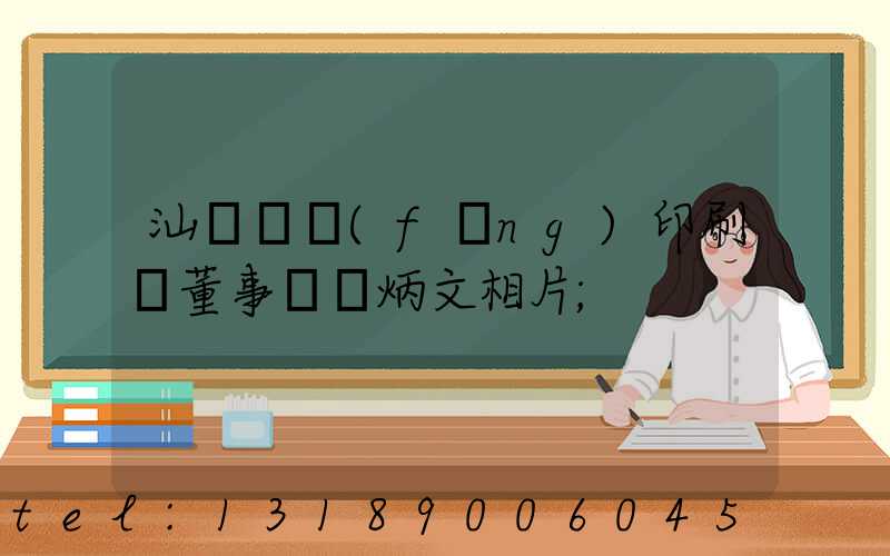 汕頭東風(fēng)印刷廠董事長黃炳文相片